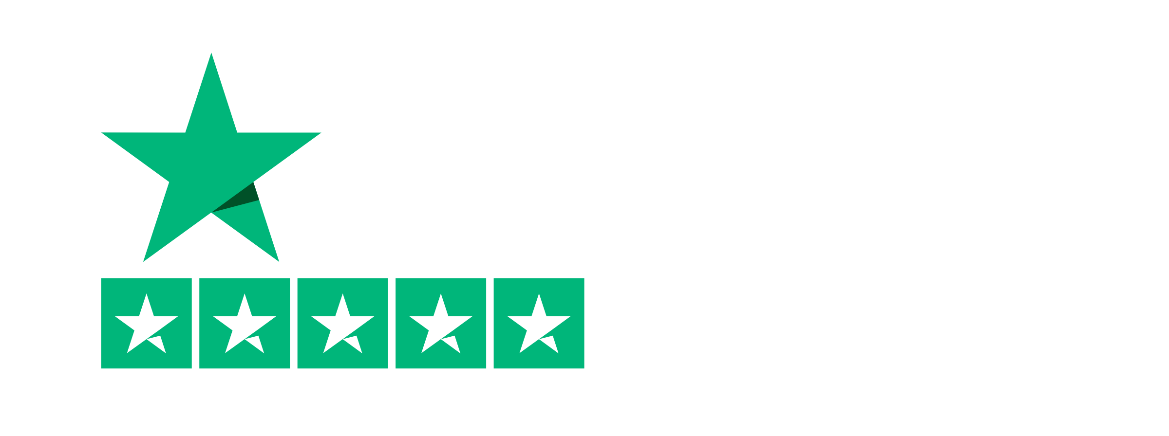 Le logo Trustpilot comporte une étoile verte suivie du mot « Trustpilot » en texte blanc. En dessous, cinq petits carrés verts contiennent des étoiles blanches, indiquant une note de cinq étoiles. Tous les éléments sont placés sur un fond noir, ce qui en fait un choix idéal pour les entreprises, y compris les sociétés immobilières de Dubaï, pour mettre en valeur leur réputation.