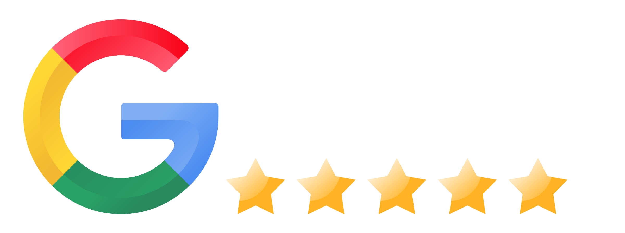 Логотип Google Reviews с пятью золотыми звездами под словом "REVIEWS", иллюстрирующий пятизвездочный рейтинг услуг по недвижимости в Дубае.