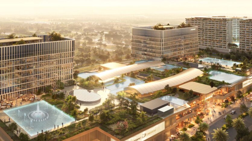 Complesso urbano moderno, Piazza Roma è caratterizzata da alti edifici in vetro, giardini sui tetti, numerose piscine e fontane. Vialetti pedonali collegano le zone dove le persone possono godersi i negozi all'aperto e gli spazi ricreativi.